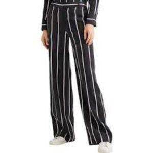 Equipment Femme Striped Wide Leg Trousers Pants Size 6